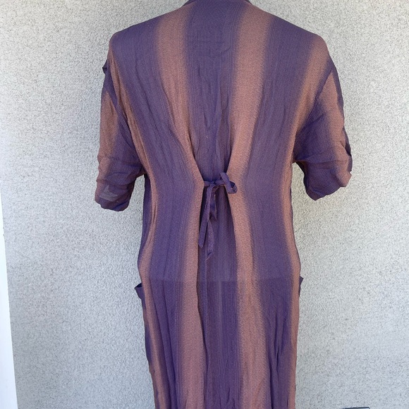 Hiroko Koshino 90s Japanese midi wrap style dress - Picture 4 of 9